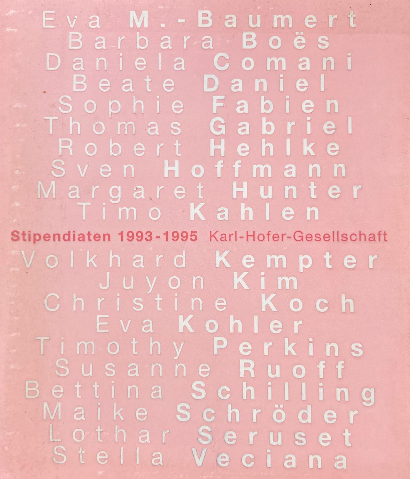 Stipendiaten KHG 1993-1995